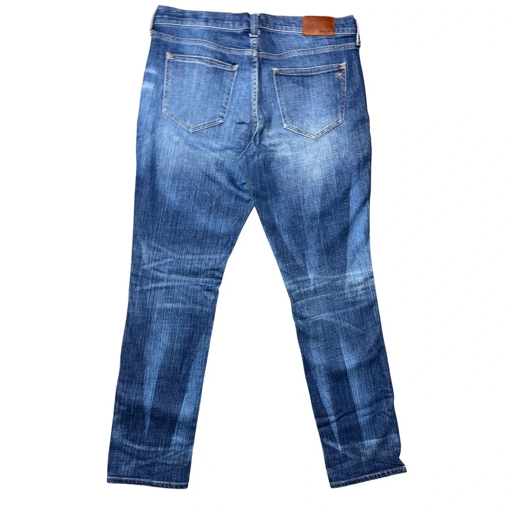 Madewell Slim Boyjean Distressed Paint Splatter‎ Denim Jeans Blue A0376 Size 28